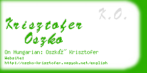 krisztofer oszko business card